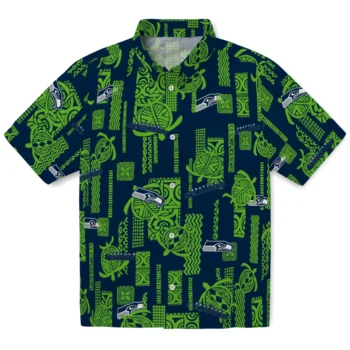seattle seahawks turtle lines blue hawaiian shirts best selling