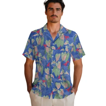 smu mustangs anthurium overlay blue hawaiian shirts fashion forward