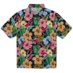smu mustangs brilliant hibiscus garden hawaiian shirts best selling