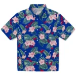 SMU Mustangs Hawaiian Shirt – Flamingo and Hibiscus