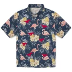 SMU Mustangs Hawaiian Shirt – Flamingo Hibiscus
