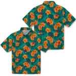 SMU Mustangs Hawaiian Shirt – Hibiscus and Palm Leaves