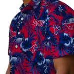 SMU Mustangs Hawaiian Shirt – Hibiscus Exotic