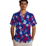SMU Mustangs Hawaiian Shirt – Hibiscus Flower Design