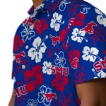 SMU Mustangs Hawaiian Shirt – Hibiscus Flower Design
