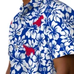 SMU Mustangs Hawaiian Shirt – Hibiscus Motif