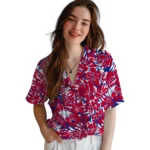 SMU Mustangs Hawaiian Shirt – Hibiscus Overlay