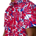 SMU Mustangs Hawaiian Shirt – Hibiscus Overlay