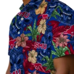 SMU Mustangs Hawaiian Shirt – Hibiscus Tiki Jungle