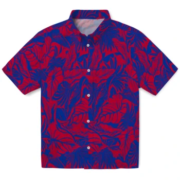 smu mustangs monstera layer blue hawaiian shirts best selling