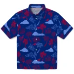 SMU Mustangs Hawaiian Shirt – Palm And Clouds