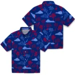 SMU Mustangs Hawaiian Shirt – Palm And Clouds