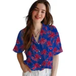 SMU Mustangs Hawaiian Shirt – Palm Tree Motif