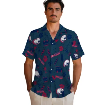 south alabama jaguars beach vibe navy hawaiian shirts fashion forward