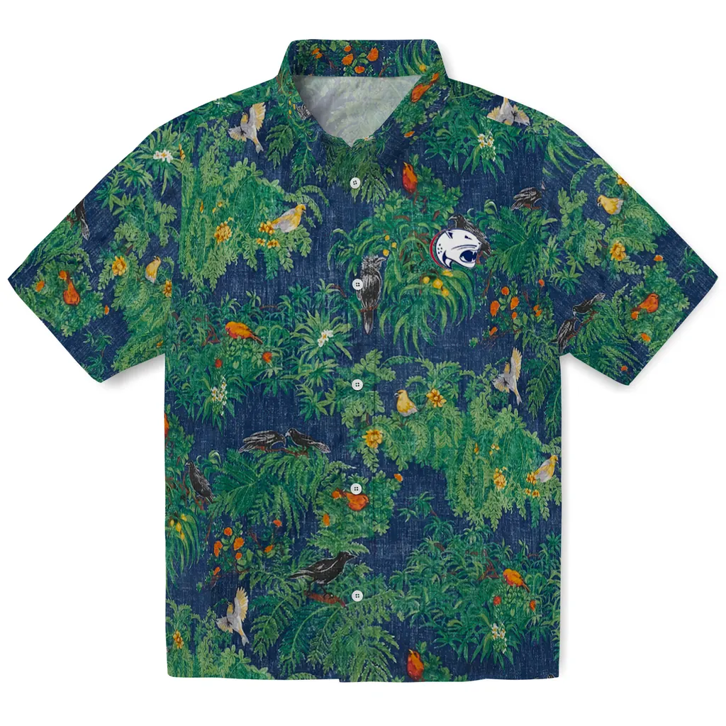 South Alabama Jaguars Hawaiian Shirt - Bird Canopy south alabama jaguars bird canopy green hawaiian shirts best selling