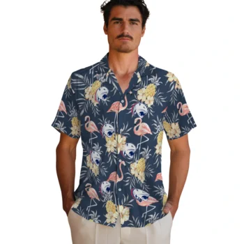south alabama jaguars flamingo hibiscus navy hawaiian shirts fashion forward