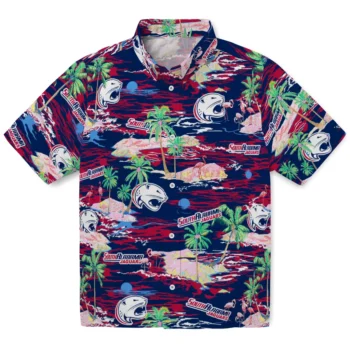south alabama jaguars flamingo retreat blue hawaiian shirts best selling
