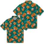 South Alabama Jaguars Hawaiian Shirt – Hibiscus and Palm Leaves
