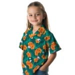 South Alabama Jaguars Hawaiian Shirt – Hibiscus and Palm Leaves