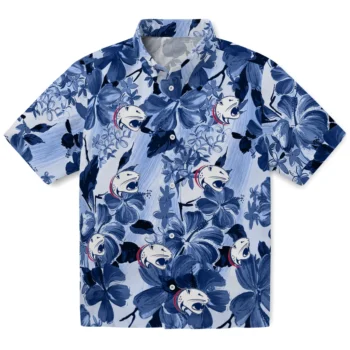 south alabama jaguars hibiscus arrangement blue hawaiian shirts best selling