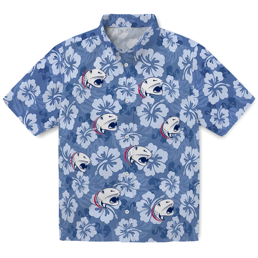 South Alabama Jaguars Hawaiian Shirt - Hibiscus Cluster south alabama jaguars hibiscus cluster blue hawaiian shirts best selling