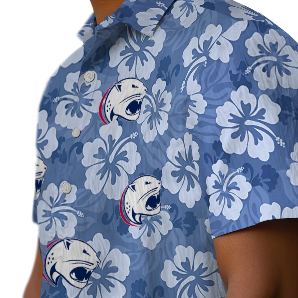South Alabama Jaguars Hawaiian Shirt - Hibiscus Cluster south alabama jaguars hibiscus cluster blue hawaiian shirts trendy