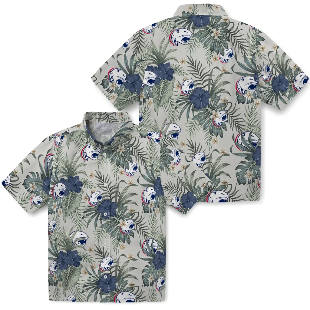 South Alabama Jaguars Hawaiian Shirt - Hibiscus Designs south alabama jaguars hibiscus designs beige hawaiian shirts high quality