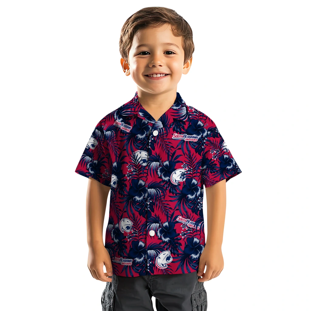 South Alabama Jaguars Hawaiian Shirt - Hibiscus Exotic south alabama jaguars hibiscus exotic blue hawaiian shirts top rated