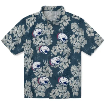 south alabama jaguars hibiscus flowers navy blue hawaiian shirts best selling