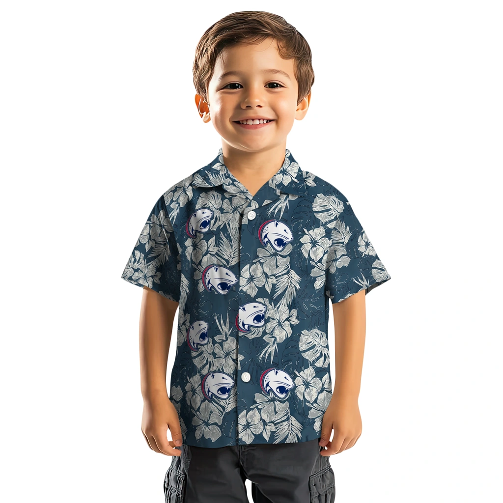 South Alabama Jaguars Hawaiian Shirt - Hibiscus Flowers south alabama jaguars hibiscus flowers navy blue hawaiian shirts top rated