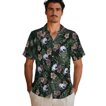 south alabama jaguars hibiscus leaves pattern green hawaiian shirts fashion forward