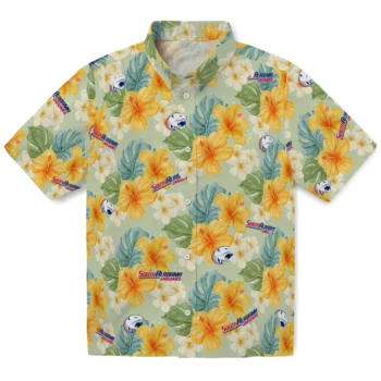 south alabama jaguars hibiscus mood pale lime yellow hawaiian shirts best selling