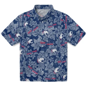 south alabama jaguars hibiscus oasis blue hawaiian shirts best selling