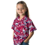 South Alabama Jaguars Hawaiian Shirt – Hibiscus Overlay