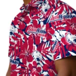 South Alabama Jaguars Hawaiian Shirt – Hibiscus Overlay