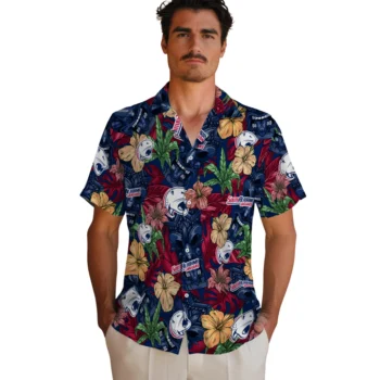south alabama jaguars tiki jungle blue hawaiian shirts fashion forward