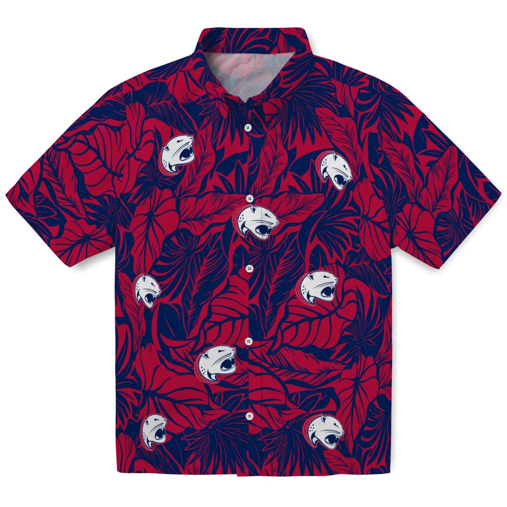 South Alabama Jaguars Hawaiian Shirt - Monstera Layer south alabama jaguars monstera layer blue hawaiian shirts best selling