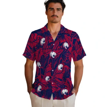 south alabama jaguars monstera layer blue hawaiian shirts fashion forward