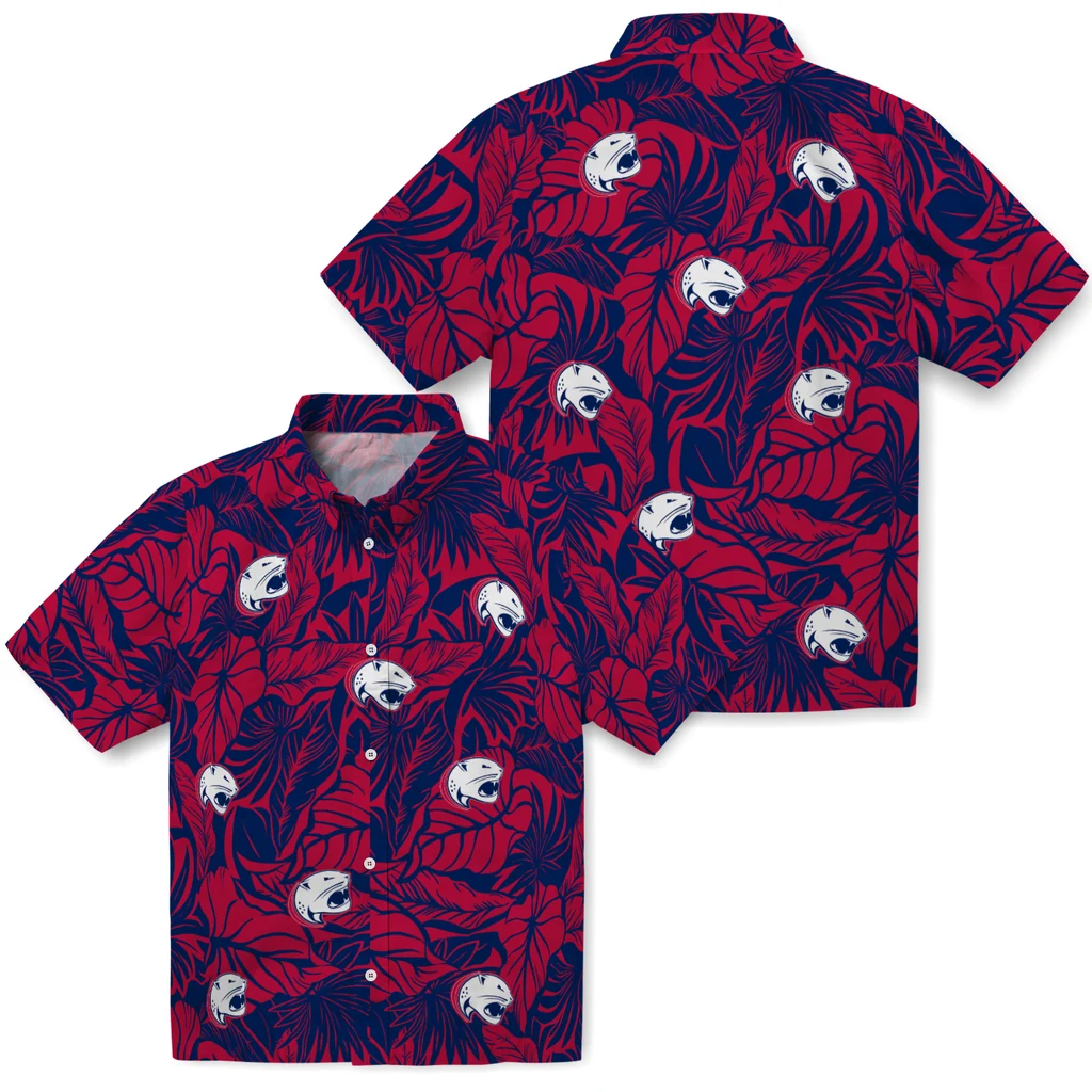 South Alabama Jaguars Hawaiian Shirt - Monstera Layer south alabama jaguars monstera layer blue hawaiian shirts high quality