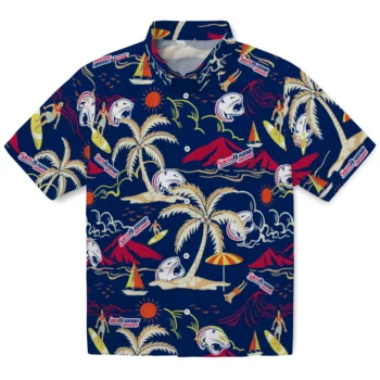 south alabama jaguars palm tree island blue hawaiian shirts best selling