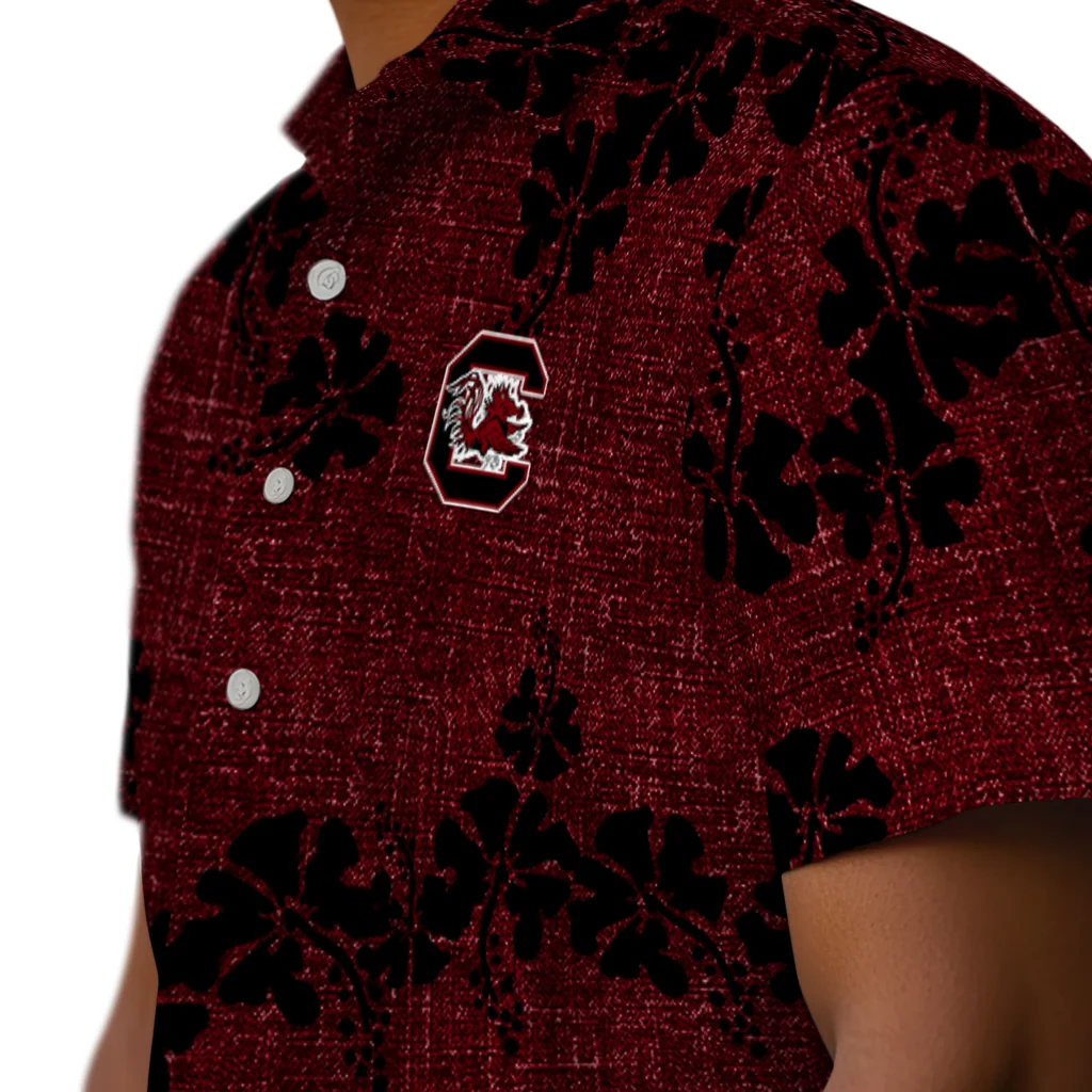 South Carolina Gamecocks Hawaiian Shirt - 50th State Flower south carolina gamecocks hibiscus petals garnet hawaiian shirts trendy