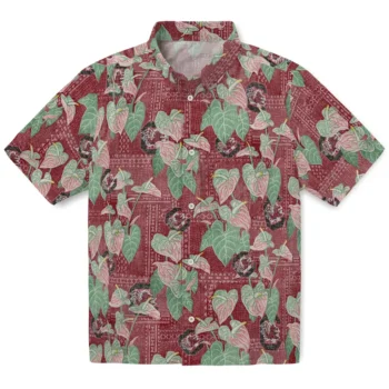 south carolina gamecocks anthurium overlay garnet hawaiian shirts best selling