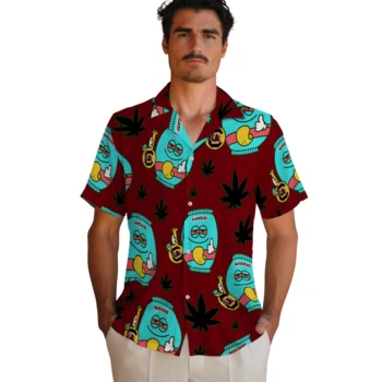 south carolina gamecocks bong smile garnet hawaiian shirts fashion forward