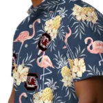 South Carolina Gamecocks Hawaiian Shirt – Flamingo Hibiscus