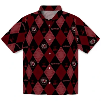 south carolina gamecocks balloon plaid garnet hawaiian shirts best selling
