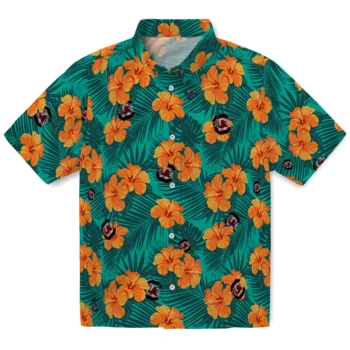 south carolina gamecocks hibiscus escape green hawaiian shirts best selling