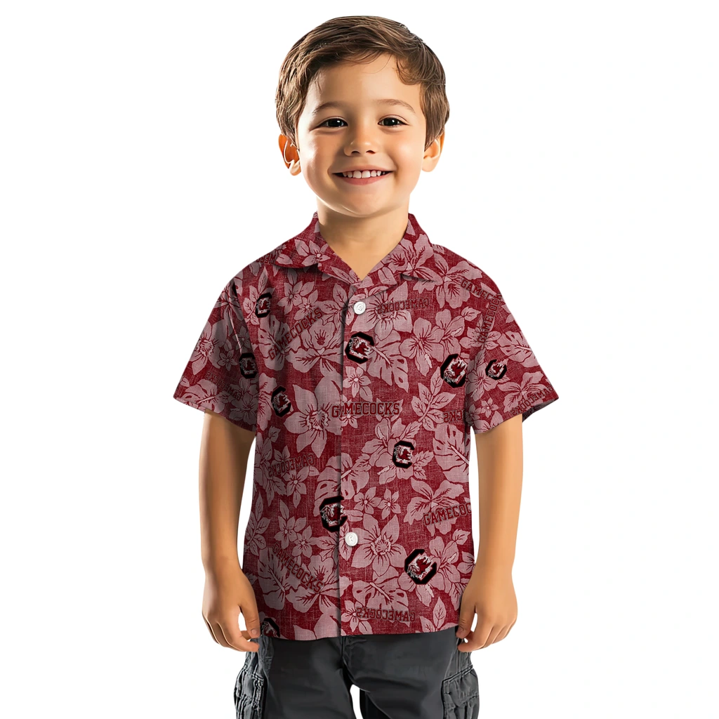 South Carolina Gamecocks Hawaiian Shirt - Hibiscus Oasis south carolina gamecocks hibiscus oasis garnet hawaiian shirts top rated