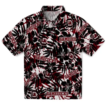 south carolina gamecocks hibiscus overlay hawaiian shirts best selling