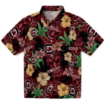 south carolina gamecocks tiki jungle garnet hawaiian shirts best selling