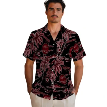 south carolina gamecocks palm sunset hawaiian shirts fashion forward